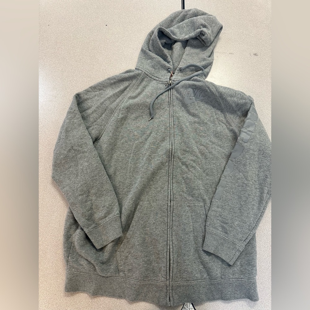 Nike Heather Gray Full-Zip Hooded Sweatshirt